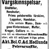 Annons i Dalpilen 1910-11-25
